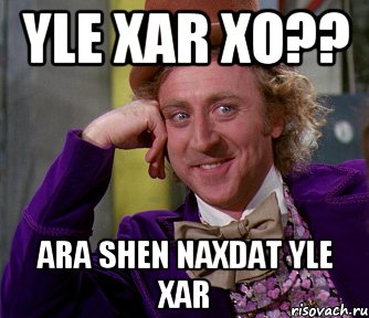 yle xar xo?? ara shen naxdat yle xar, Мем мое лицо