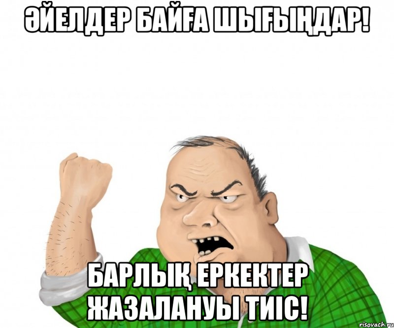 Әйелдер байға шығыңдар! Барлық еркектер жазалануы тиіс!, Мем мужик