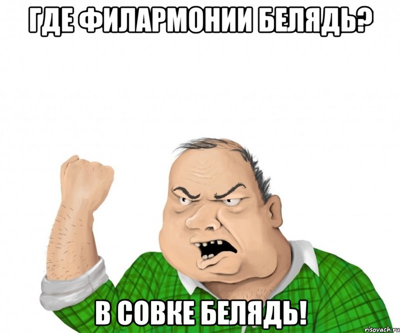 Где филармонии белядь? В совке белядь!, Мем мужик