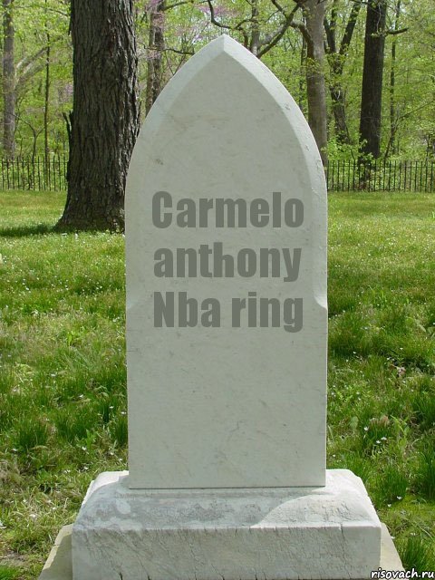 Carmelo anthony Nba ring, Комикс  Надгробие