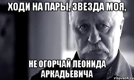 Ходи на пары, звезда моя, не огорчай Леонида Аркадьевича, Мем Не огорчай Леонида Аркадьевича