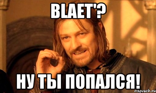 Blaet'? Ну ты попался!, Мем Нельзя просто так взять и (Боромир мем)