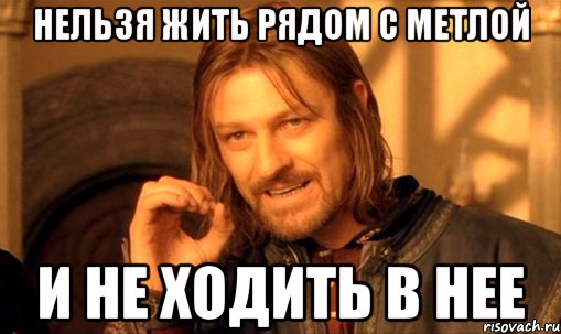 Нельзя жить рядом с Метлой и не ходить в нее, Мем Нельзя просто так взять и (Боромир мем)