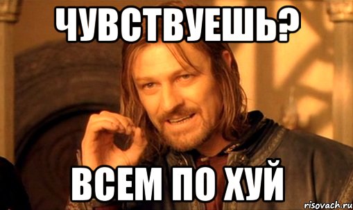 Чувствуешь? Всем по хуй, Мем Нельзя просто так взять и (Боромир мем)