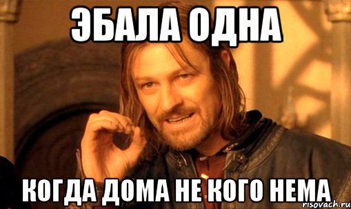 эбала одна когда дома не кого нема, Мем Нельзя просто так взять и (Боромир мем)