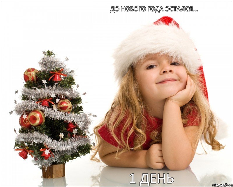 ДО НОВОГО ГОДА ОСТАЛСЯ... 1 ДЕНЬ, Мем  нг