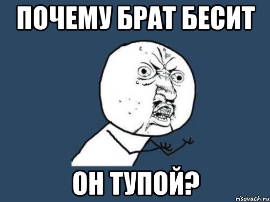 почему брат бесит он тупой?, Мем Ну почему