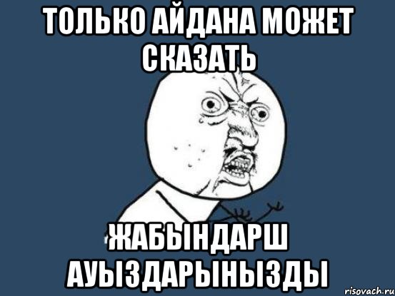 только Айдана может сказать Жабындарш ауыздарынызды, Мем Ну почему