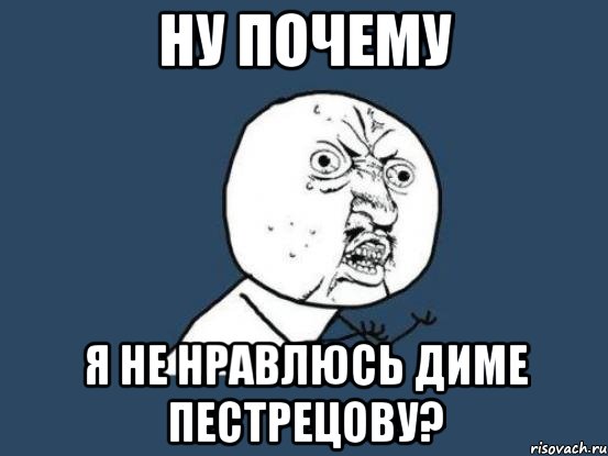 ну почему я не нравлюсь Диме пестрецову?, Мем Ну почему