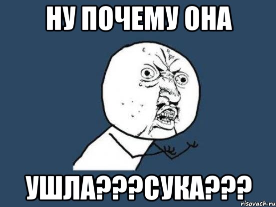 НУ ПОЧЕМУ ОНА УШЛА???СУКА???, Мем Ну почему