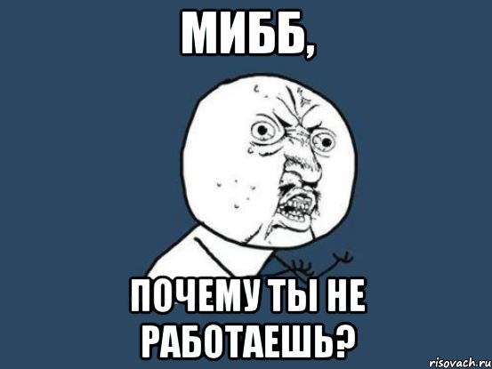 Мибб, почему ты не работаешь?, Мем Ну почему