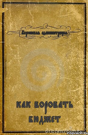 Херсонская администрация как воровать бюджет, Комикс обложка книги