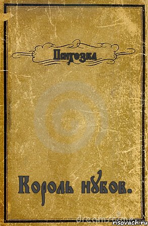 Психозка Король нубов., Комикс обложка книги