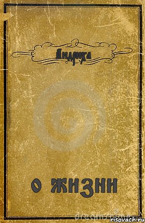 Андрюха о жизни, Комикс обложка книги