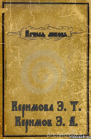 Вечная любовь Керимова Э. Т. Керимов Э. А., Комикс обложка книги