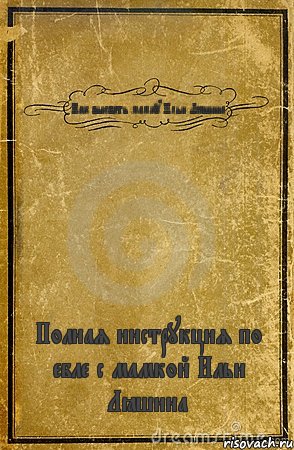 Как выебать мамку Ильи Лёшина Полная инструкция по ебле с мамкой Ильи Лёшина, Комикс обложка книги