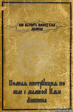 КАК ВЫЕБАТЬ МАМКУ ИЛЬИ ЛЁШИНА Полная инструкция по ебле с мамкой Ильи Лёшина, Комикс обложка книги