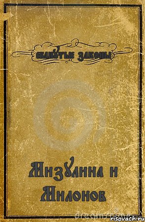 ебанутые законы Мизулина и Милонов, Комикс обложка книги