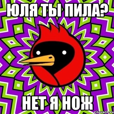 ЮЛЯ ТЫ ПИЛА? НЕТ я НОЖ, Мем Омская птица