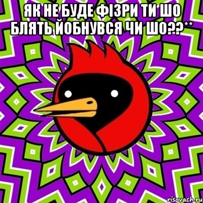 Як не буде фізри ти шо блять йобнувся чи шо??** , Мем Омская птица