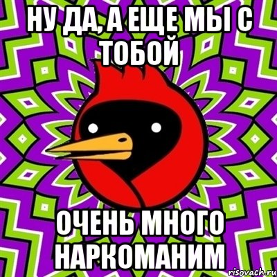 ну да, а еще мы с тобой очень много наркоманим, Мем Омская птица