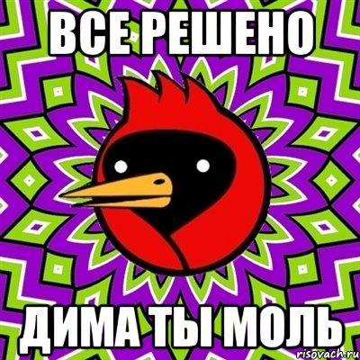 Все решено Дима ты моль, Мем Омская птица
