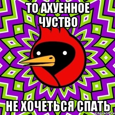 То ахуенное чуство не хочеться спать, Мем Омская птица