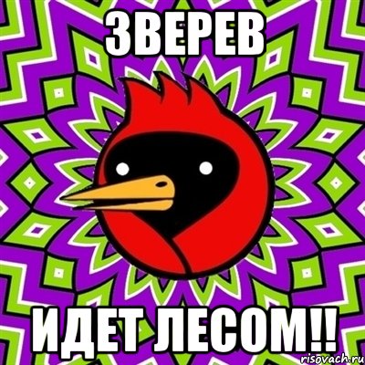 Зверев Идет лесом!!, Мем Омская птица