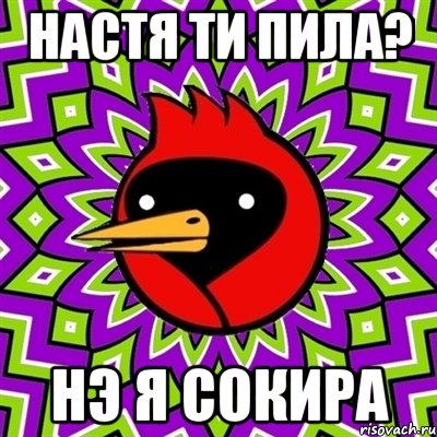 Настя ти пила? Нэ я сокира, Мем Омская птица