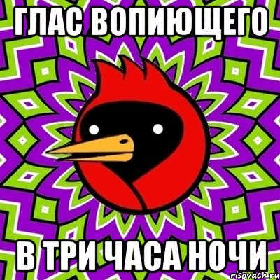 Глас вопиющего в три часа ночи, Мем Омская птица