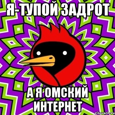 Я-ТУПОЙ ЗАДРОТ А Я ОМСКИЙ ИНТЕРНЕТ, Мем Омская птица