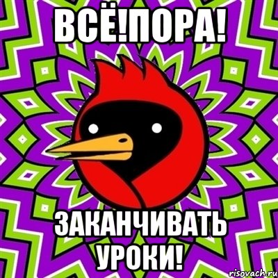 ВСЁ!ПОРА! ЗАКАНЧИВАТЬ УРОКИ!, Мем Омская птица