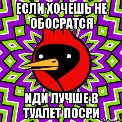если хочешь не обосратся иди лучше в туалет ПОСРИ, Мем Омская птица