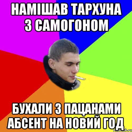 намішав тархуна з самогоном бухали з пацанами абсент на новий год