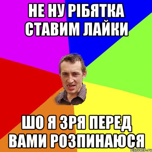 Не ну рібятка ставим лайки шо я зря перед вами розпинаюся, Мем Чоткий паца