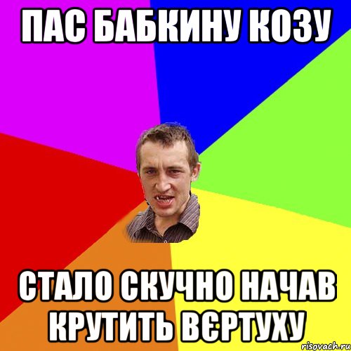 пас бабкину козу стало скучно начав крутить вєртуху, Мем Чоткий паца