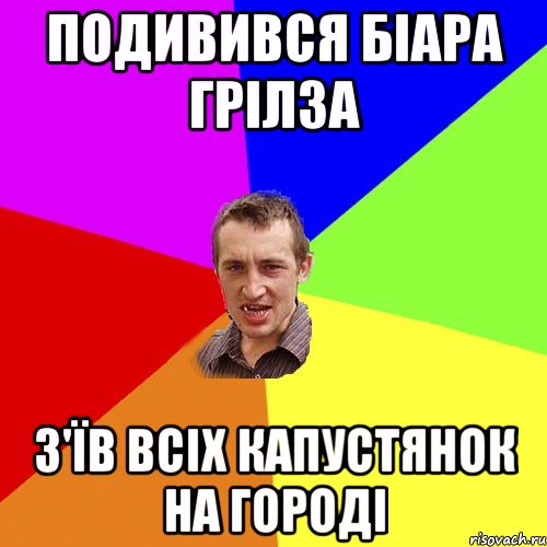 Подивився Біара Грілза З'їв всіх капустянок на городі, Мем Чоткий паца