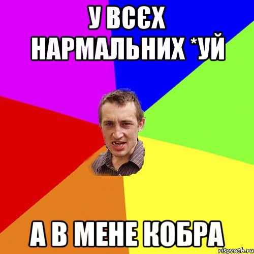 у всєх нармальних *уй а в мене кобра, Мем Чоткий паца