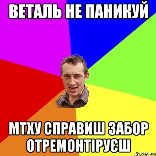 веталь не паникуй МТху справиш забор отремонтіруєш, Мем Чоткий паца