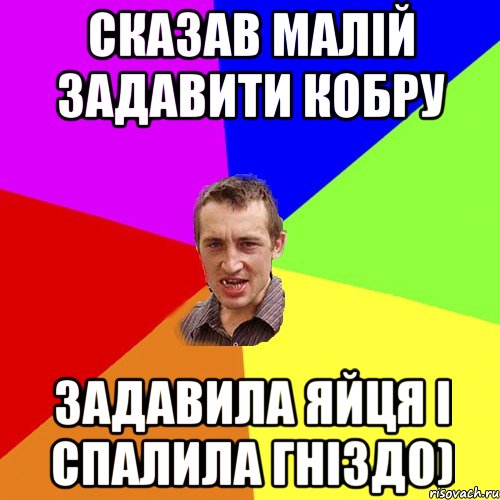 сказав малій задавити кобру задавила яйця і спалила гніздо), Мем Чоткий паца