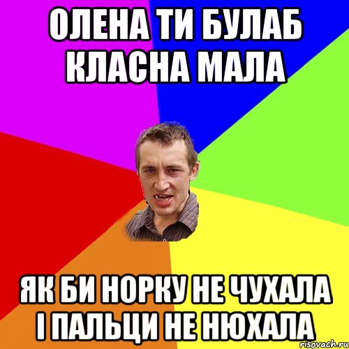 Олена ти булаб класна мала як би норку не чухала і пальци не нюхала, Мем Чоткий паца