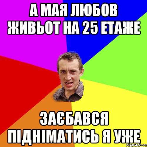 А мая любов живьот на 25 етаже заєбався підніматись я уже, Мем Чоткий паца