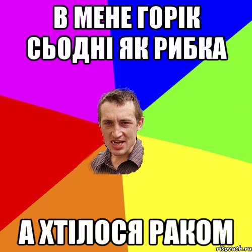 в мене горік сьодні як рибка а хтілося раком, Мем Чоткий паца