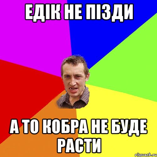 Едік не пізди а то кобра не буде расти, Мем Чоткий паца