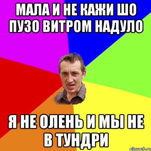 мала и не кажи шо пузо витром надуло Я не олень и мы не в Тундри, Мем Чоткий паца