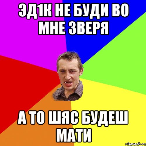 эд1к не буди во мне зверя а то шяс будеш мати, Мем Чоткий паца