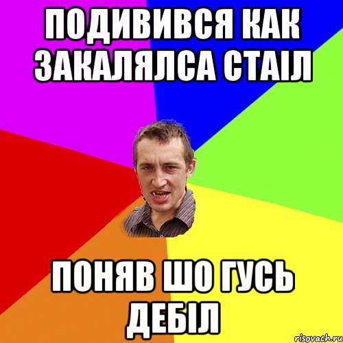 подивився как закалялса стаіл поняв шо гусь дебіл, Мем Чоткий паца