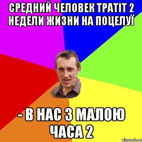 Средний человек тратіт 2 недели жизни на поцелуї - В нас з малою часа 2, Мем Чоткий паца