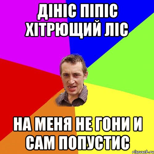 Дініс піпіс хітрющий ліс на меня не гони и сам попустис, Мем Чоткий паца