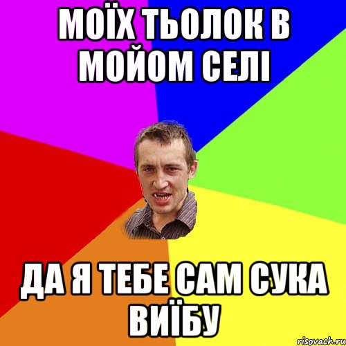 Моїх тьолок в мойом селі Да я тебе сам сука виїбу, Мем Чоткий паца